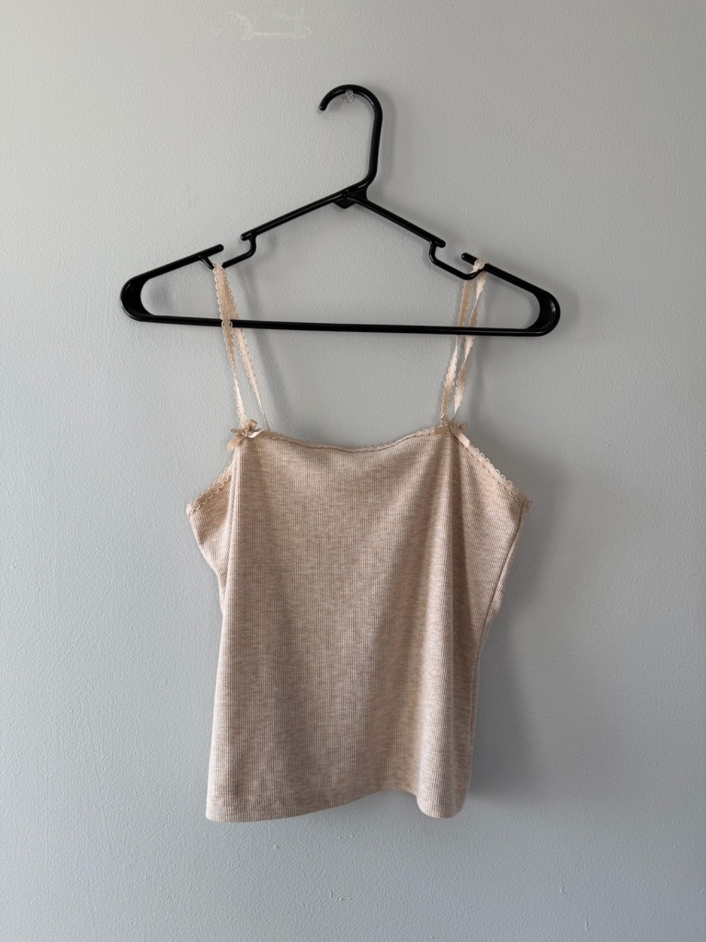 American Eagle Outfitters Beige Knit Spaghetti Strap Cami